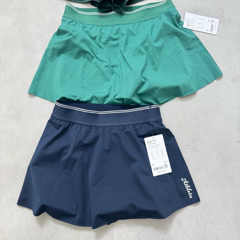 Athleta skort tennis bundle sale navy blue and green - Picture 3 of 10